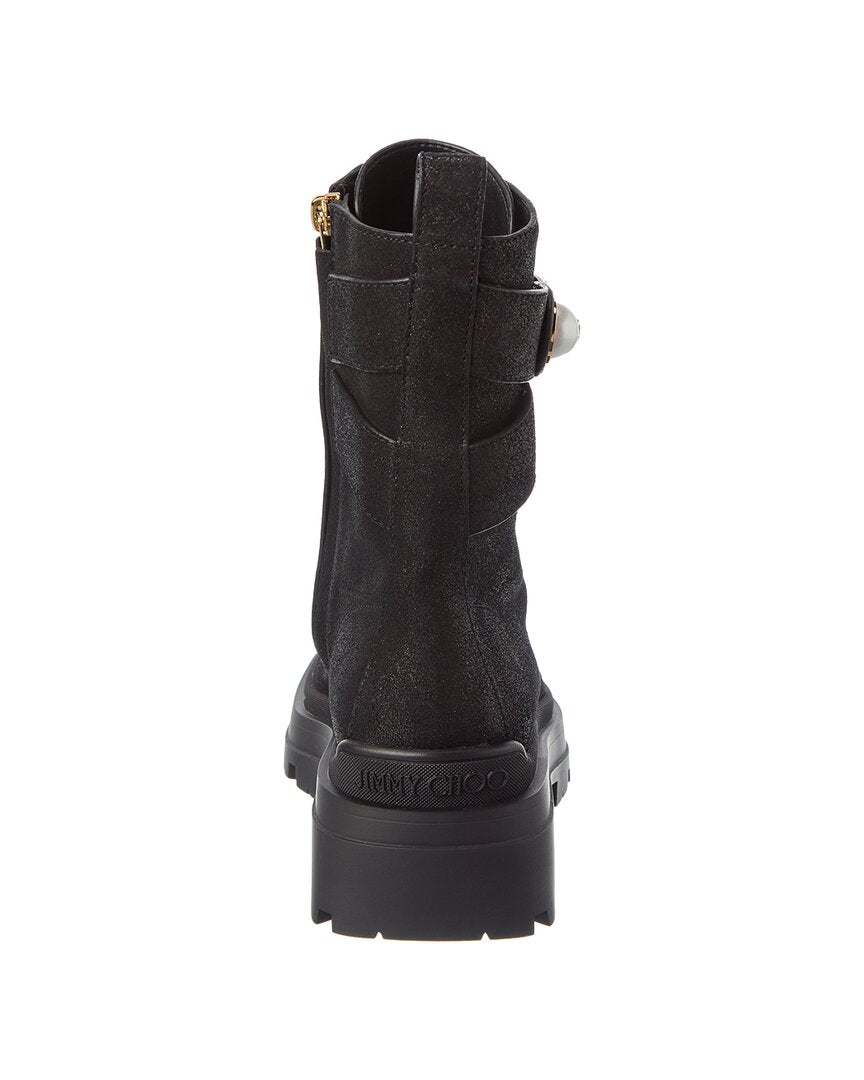 Jimmy Choo Noemi 45 Shimmer Suede Bootie