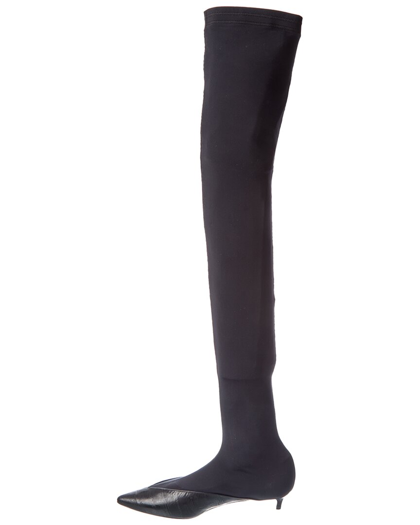 Givenchy Givenchy Jersey & Leather Over-The-Knee Boot