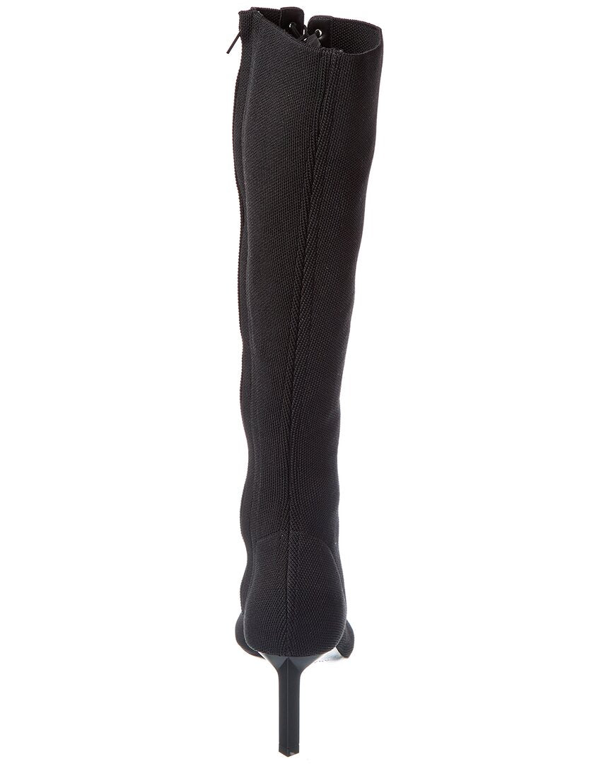 Givenchy Lace-Up Leather-Trim Knee-High Boot