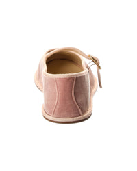 CELINE Celine Eve Triomphe Velvet Ballerina Flat