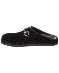 Gucci Horsebit Gg Velvet Mule