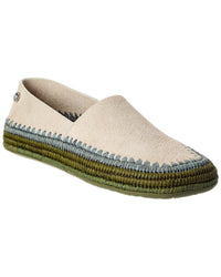 Loewe Rio Suede & Raffia Slipper