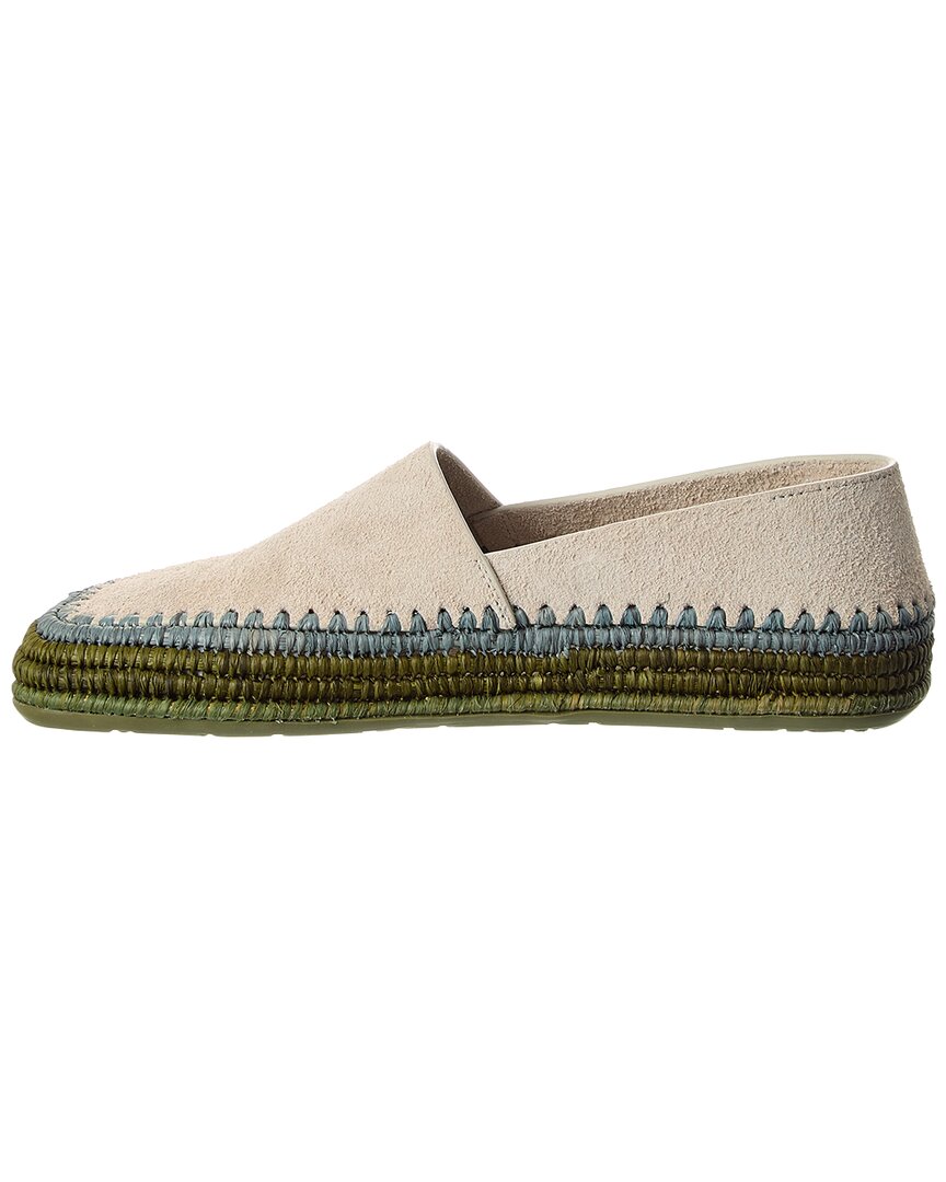 Loewe Rio Suede & Raffia Slipper