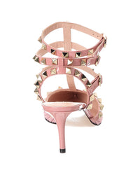 Valentino Rockstud 65 Caged Velvet & Patent Pump