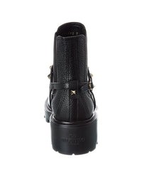 Valentino Rockstud Grainy Leather Boot