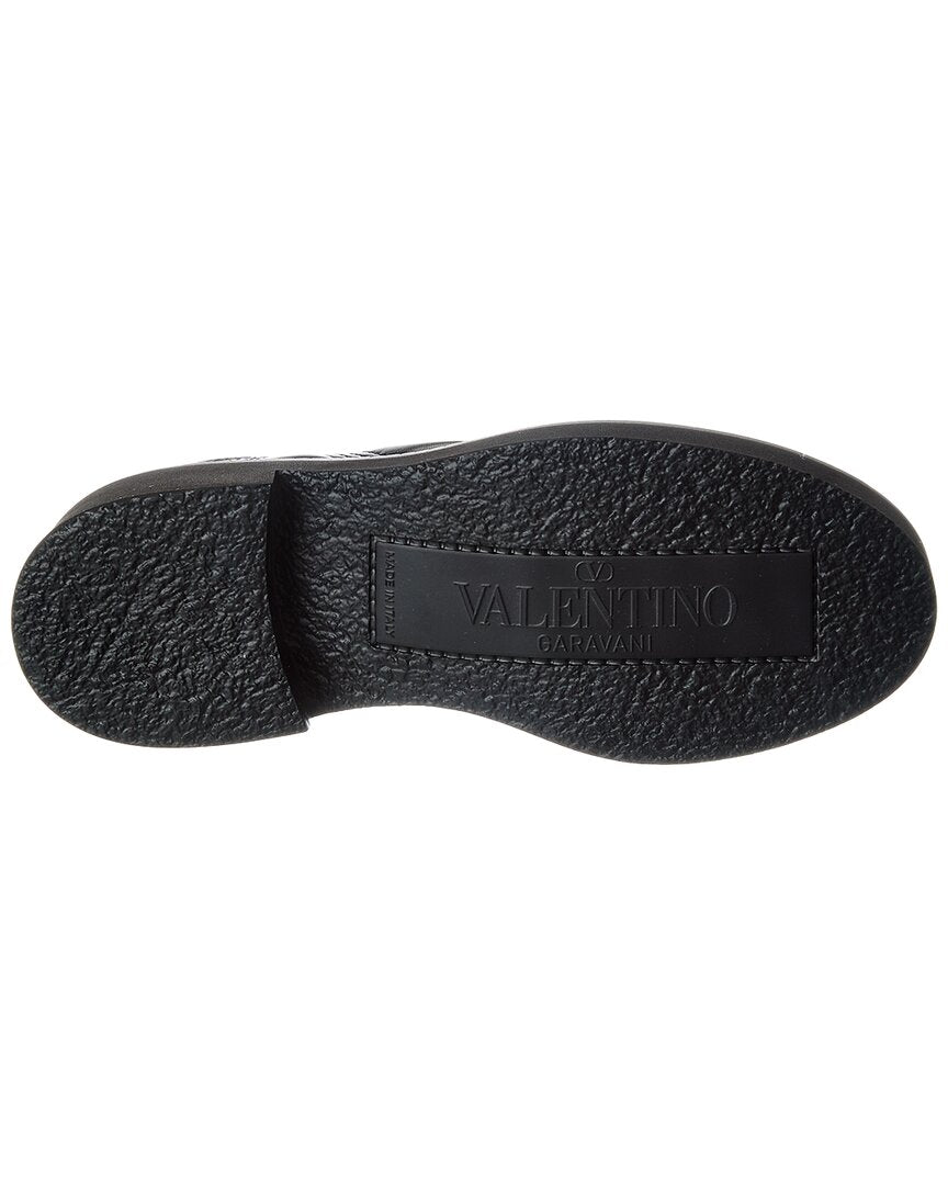 Valentino Vlogo Leather Loafer