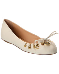 Chloe Charms Leather Ballerina Flat