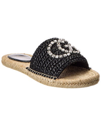Gucci Gucci Interlocking G Raffia Espadrille