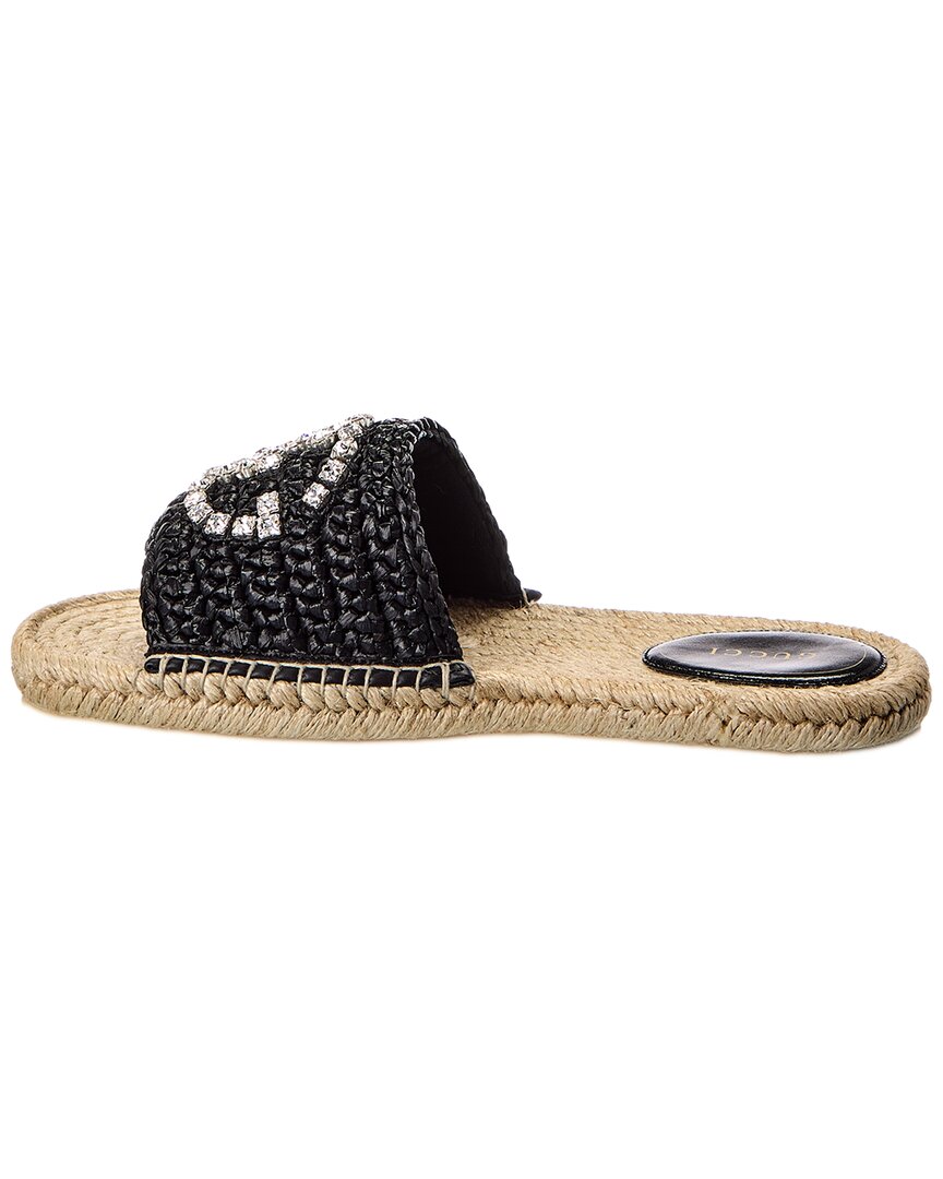 Gucci Gucci Interlocking G Raffia Espadrille