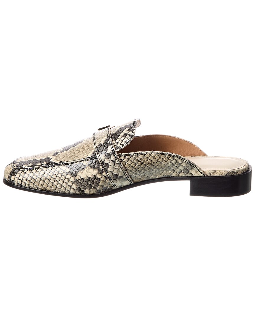 Ferragamo Mavira Snake-Embossed Leather Mule