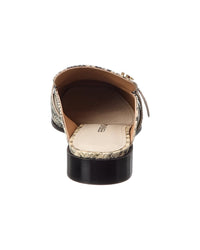 Ferragamo Mavira Snake-Embossed Leather Mule
