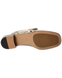 Ferragamo Mavira Snake-Embossed Leather Mule