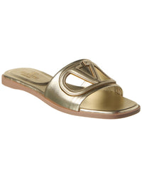 Valentino Vlogo Cutout Leather Sandal