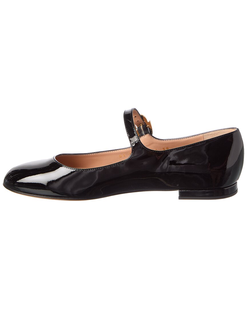 Gianvito Rossi Mary Ribbon Patent Flat