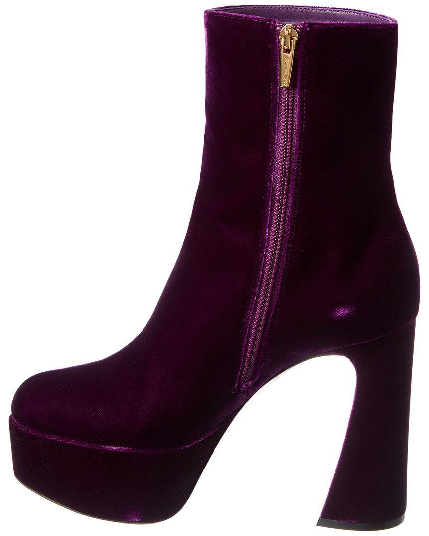 Gianvito Rossi Holly 70 Velvet Platform Bootie
