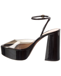 Gianvito Rossi Dua 70 Patent & Vinyl Platform Pump