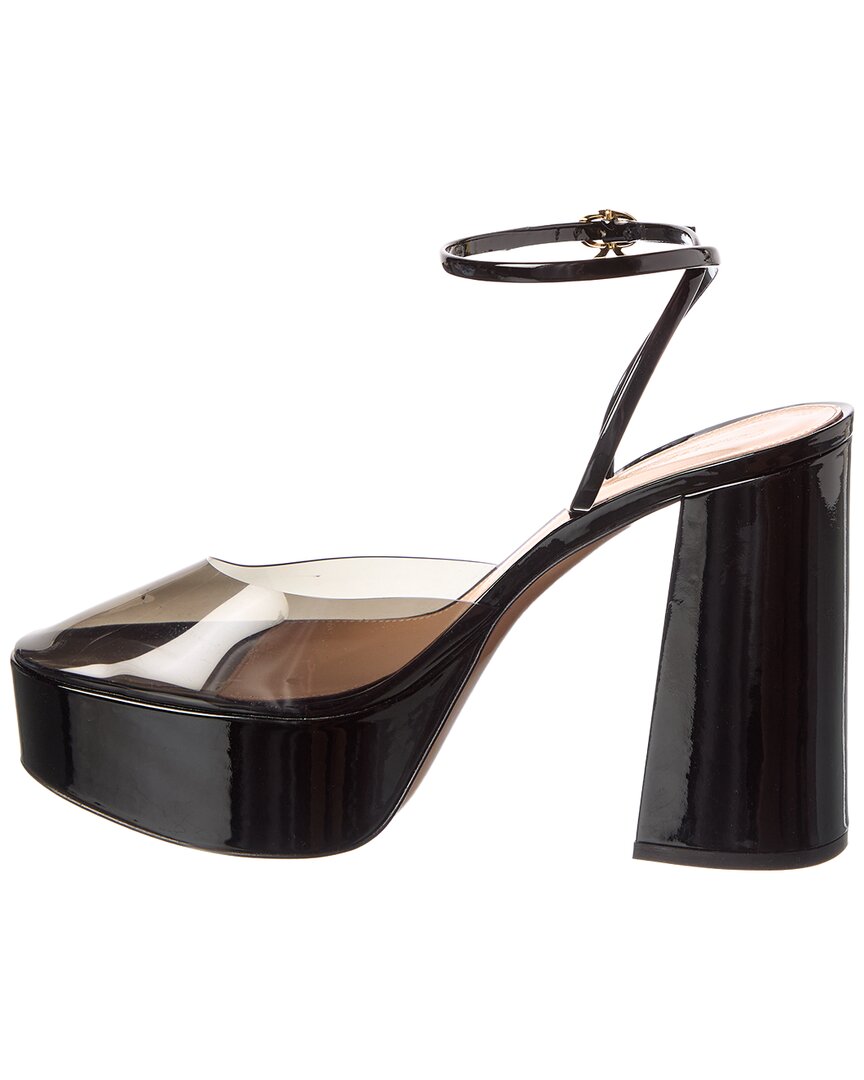 Gianvito Rossi Dua 70 Patent & Vinyl Platform Pump