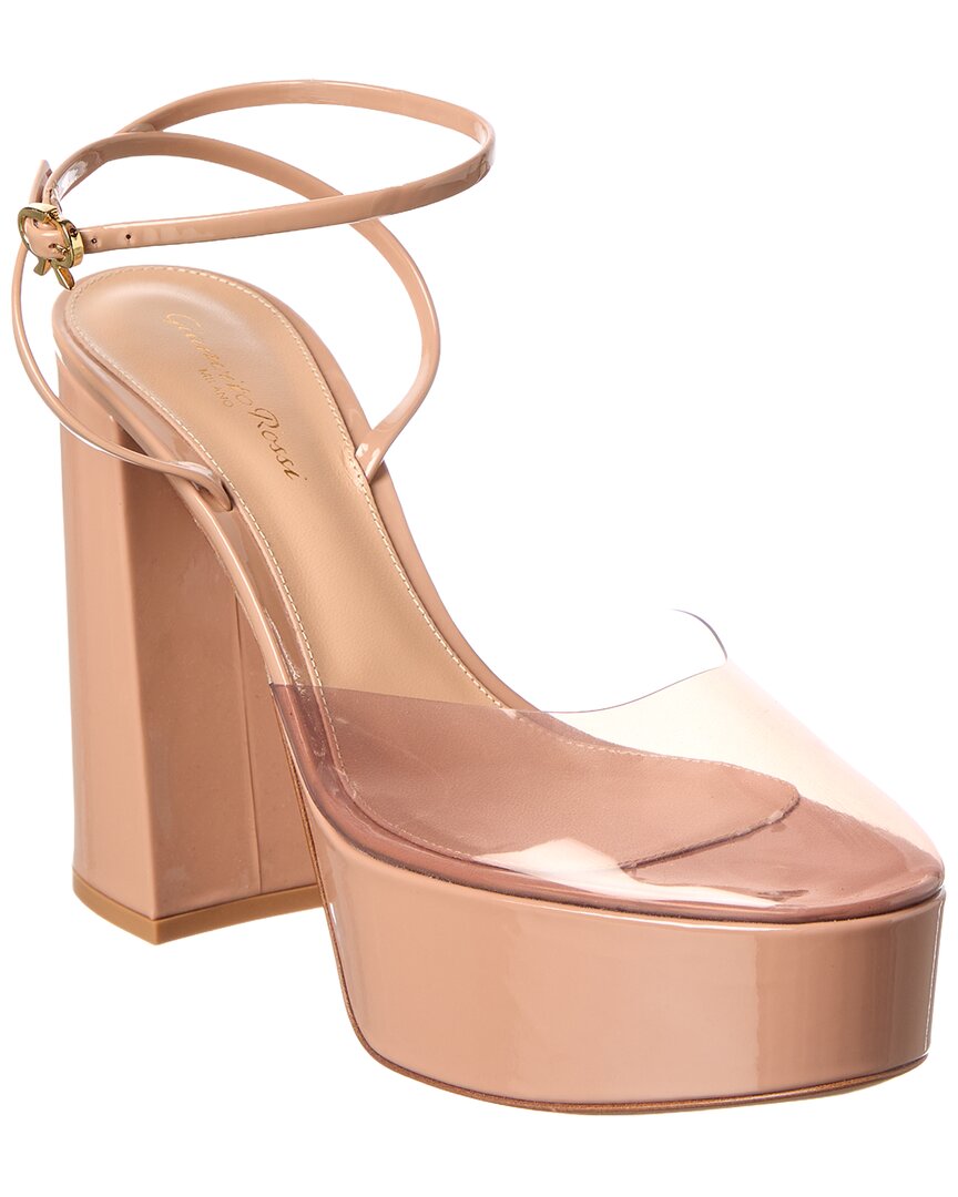 Gianvito Rossi Dua 70 Patent & Vinyl Platform Pump