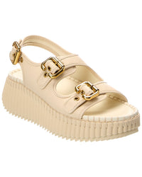 Chloé Chloé Nama Leather Wedge Sandal