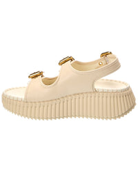 Chloé Chloé Nama Leather Wedge Sandal