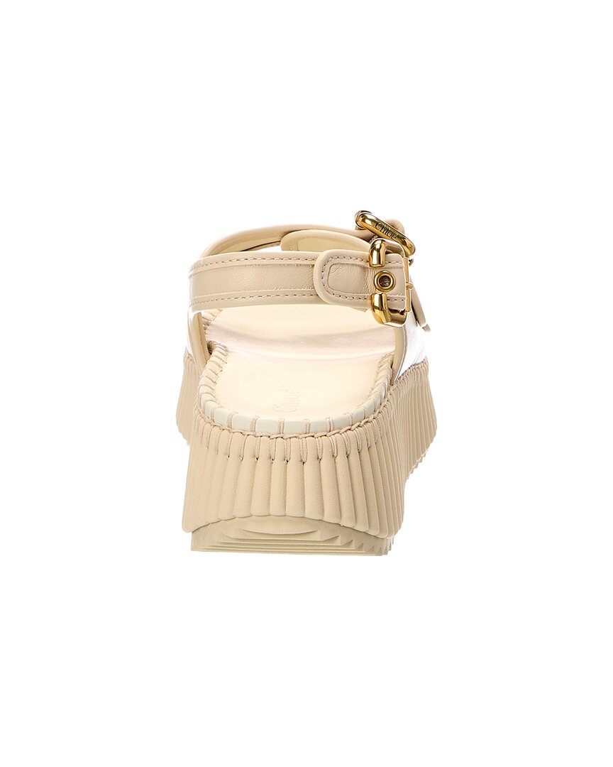 Chloé Chloé Nama Leather Wedge Sandal