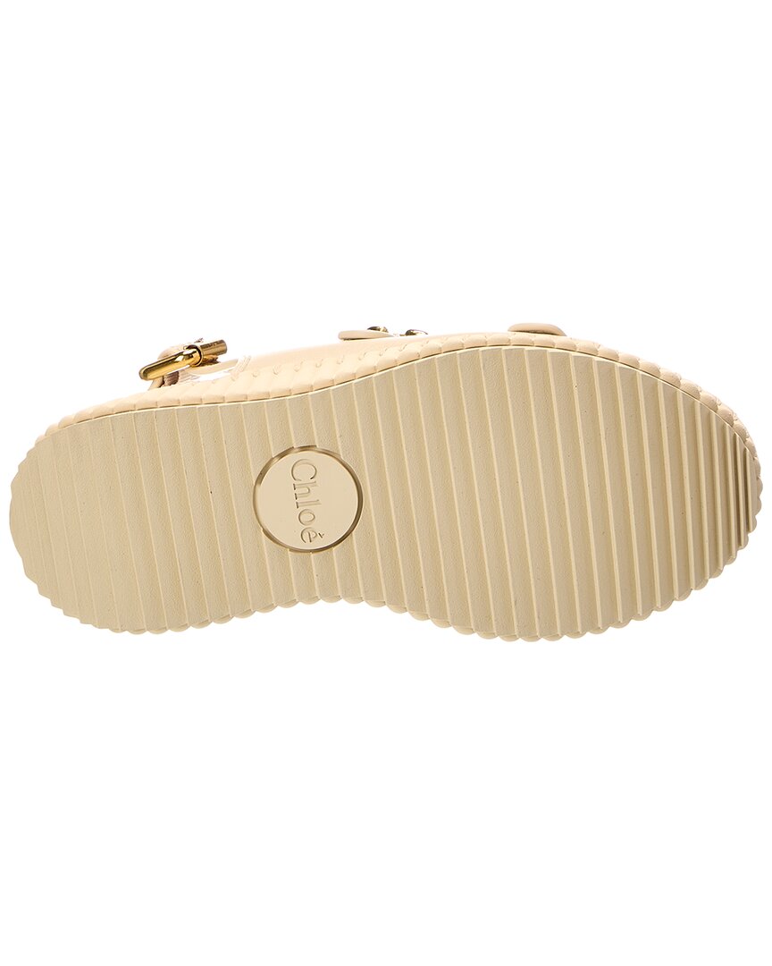 Chloé Chloé Nama Leather Wedge Sandal