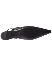 Saint Laurent Anne Marie Leather Slingback Ballerina Flat