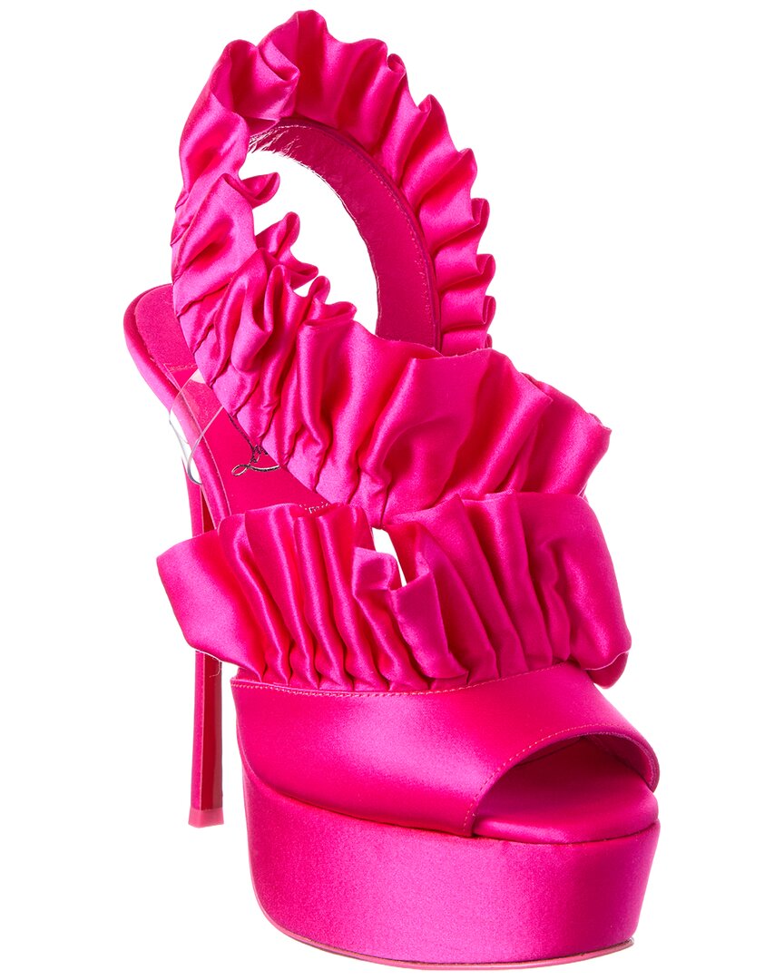 Christian Louboutin Froufrou Alta 150 Satin & Vinyl Platform Sandal