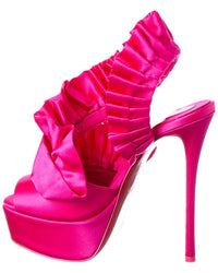 Christian Louboutin Froufrou Alta 150 Satin & Vinyl Platform Sandal