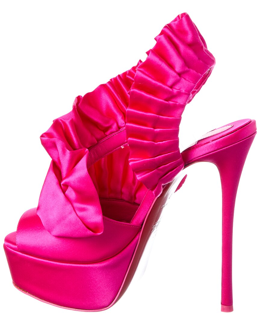 Christian Louboutin Froufrou Alta 150 Satin & Vinyl Platform Sandal