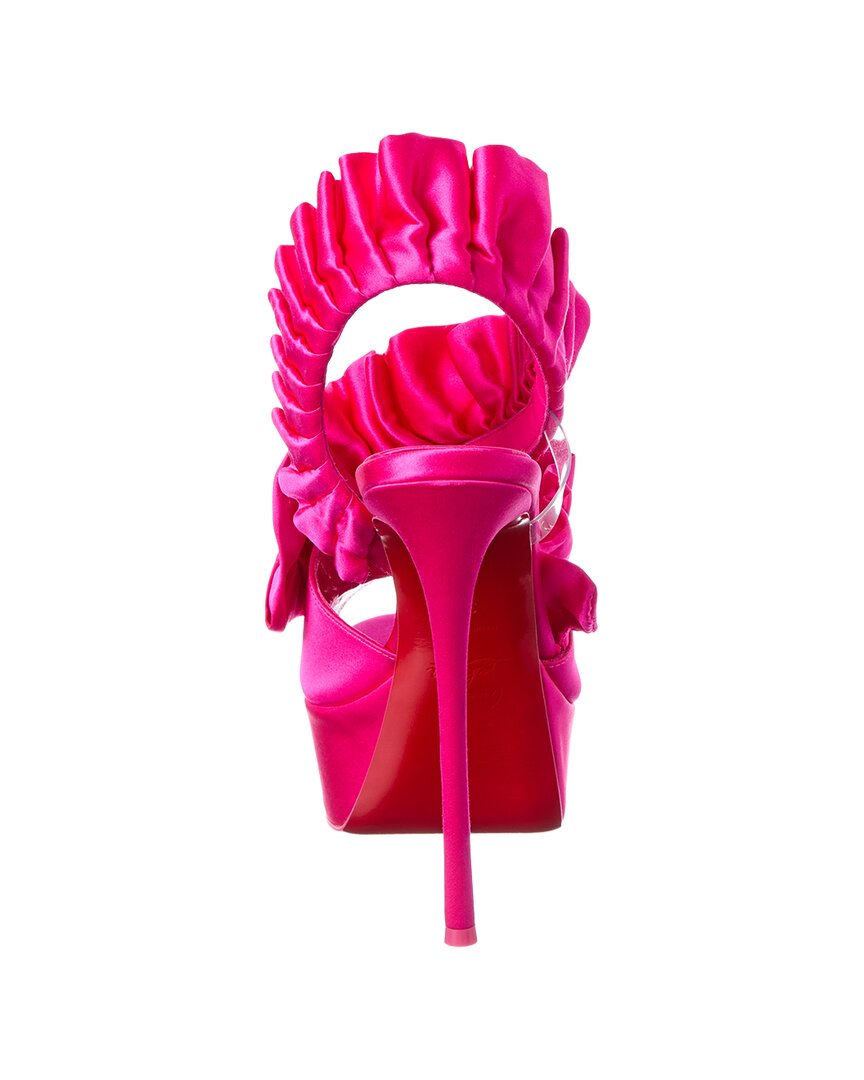 Christian Louboutin Froufrou Alta 150 Satin & Vinyl Platform Sandal