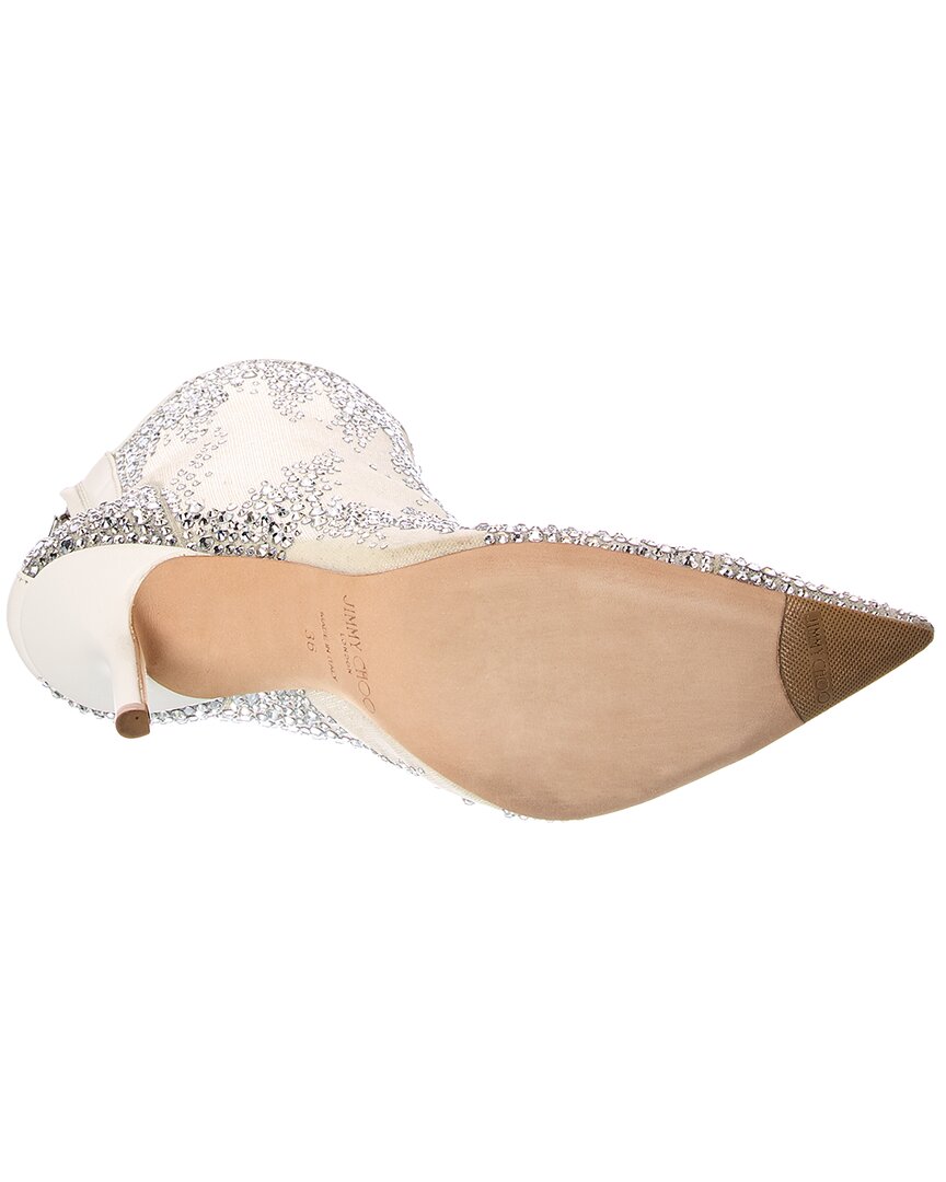Jimmy Choo Jimmy Choo Gardenia 100 Crystal Mesh Boot