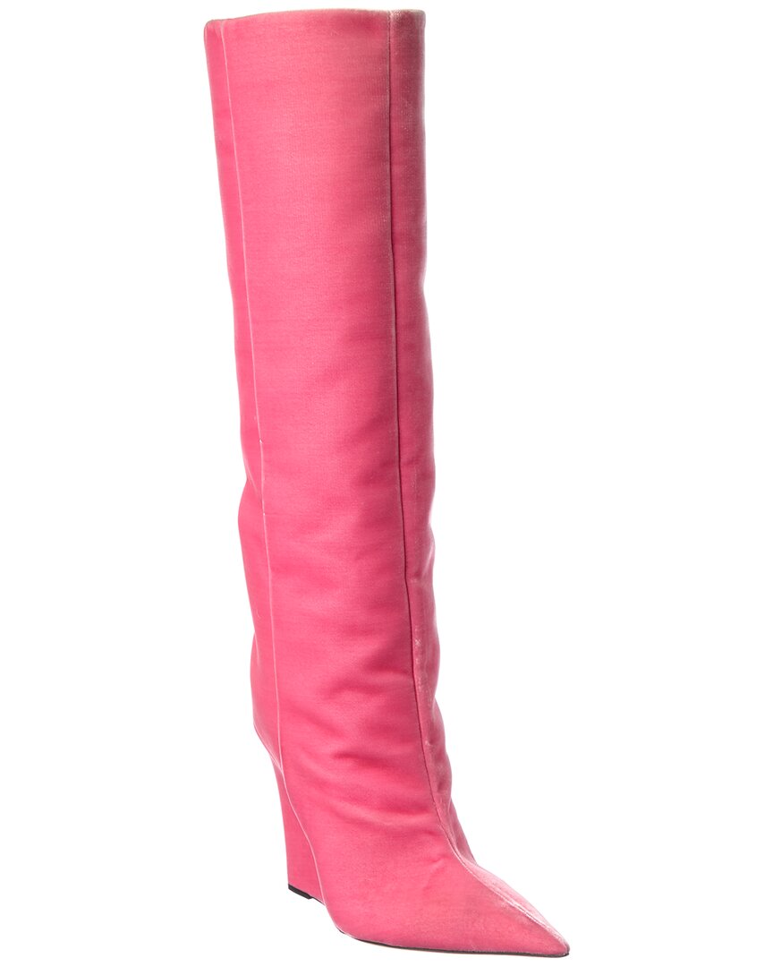 Dnu Pack Jimmy Choo Blake 110 Velvet Wedge Knee-High Boot