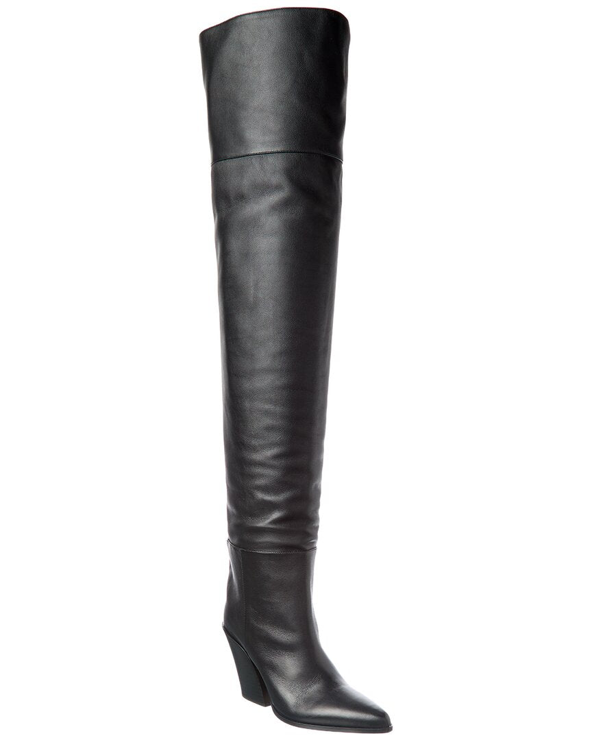 Jimmy Choo Maceo 85 Leather Over-The-Knee Boot