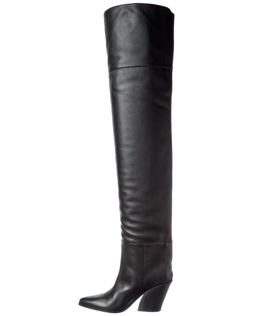 Jimmy Choo Maceo 85 Leather Over-The-Knee Boot
