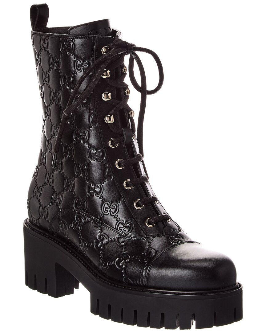 Gucci Gg Leather Bootie