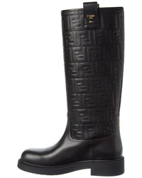 FENDI Fendi Filo Ff Leather Knee-High Boot