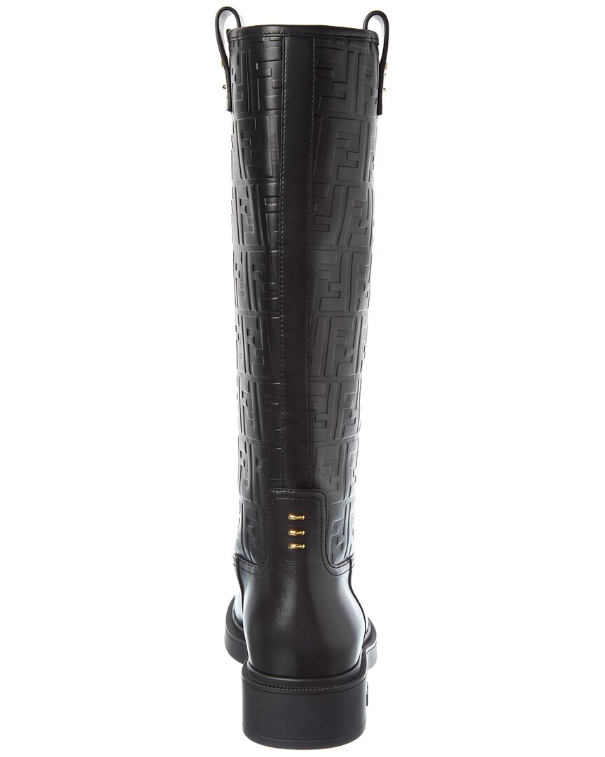 FENDI Fendi Filo Ff Leather Knee-High Boot