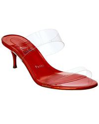 Christian Louboutin Just Nothing 55 Vinyl & Leather Sandal