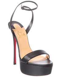Christian Louboutin Christian Louboutin Loubi Queen Alta 150 Leather Platform Sandal