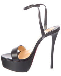 Christian Louboutin Christian Louboutin Loubi Queen Alta 150 Leather Platform Sandal