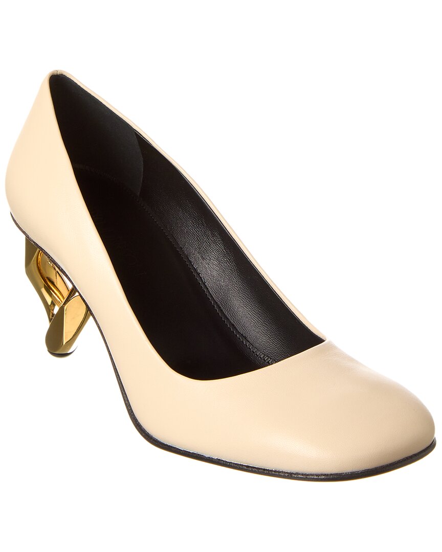 Jw Anderson Chain Link Leather Pump White