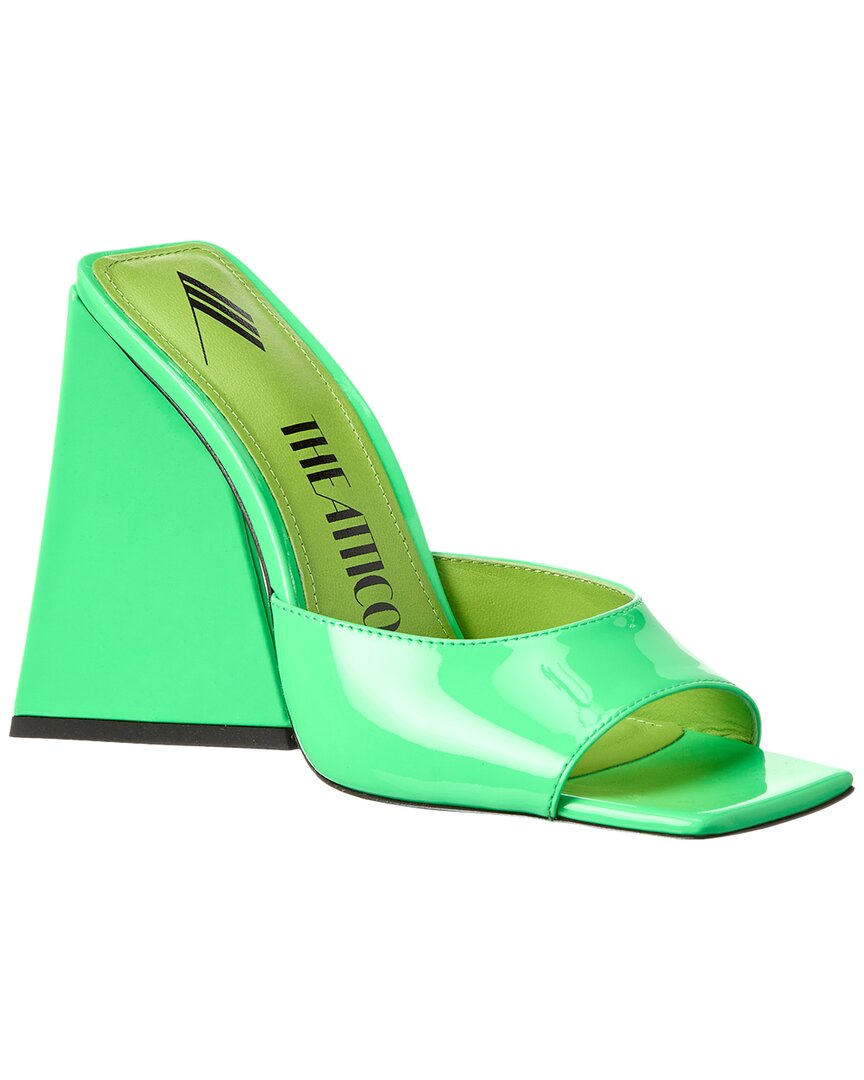The Attico Devon Patent Sandal Green