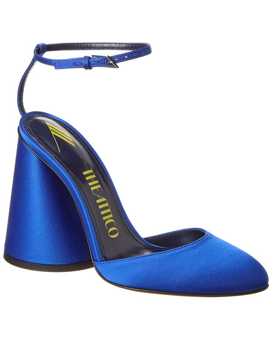 The Attico Luz Satin Slingback Pump Blue