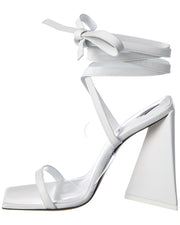 The Attico Isa Vinyl & Leather Sandal