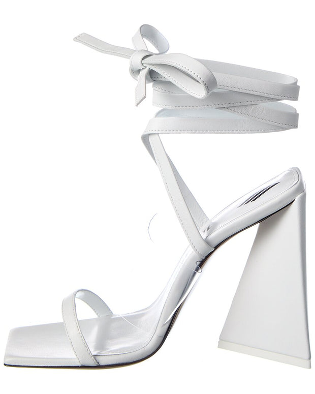 The Attico Isa Vinyl & Leather Sandal