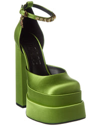 Versace Medusa Satin Platform Pump Green