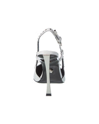 Versace Laced Pin-Point Leather Slingback Pump