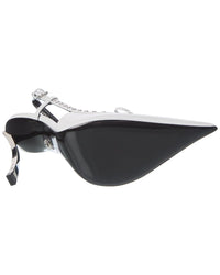 Versace Laced Pin-Point Leather Slingback Pump