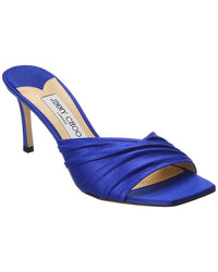 Jimmy Choo Basil 75 Jersey Mule Blue